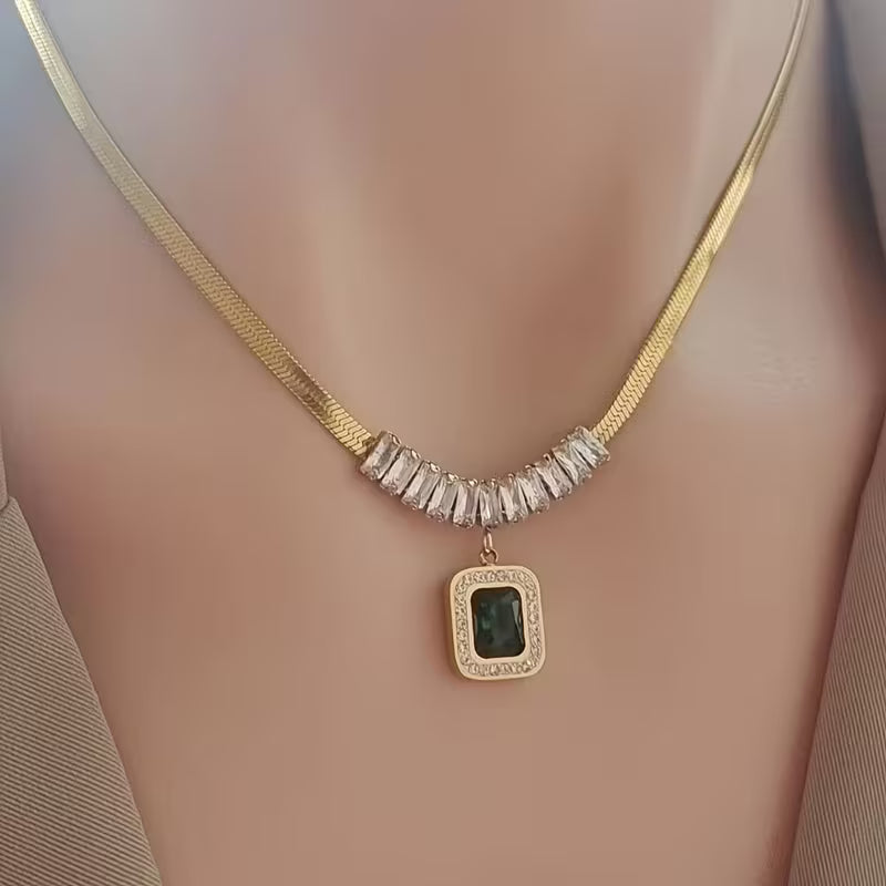 Regalia Prism Smaragd-Halskette | Gold