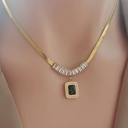 Regalia Prism Smaragd-Halskette | Gold