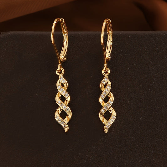 Schimmer Drehung Ava Ohrringe | Gold