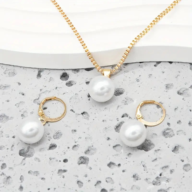 Goldfarben Grace Perlen-Schmuckset | Gold
