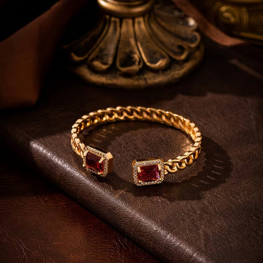 Veloria Rubin Offen Armband | Gold