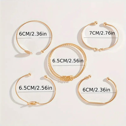 Geknotet Eleganz Armband-Set | Gold