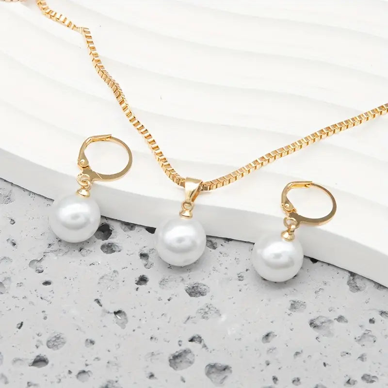 Goldfarben Grace Perlen-Schmuckset | Gold
