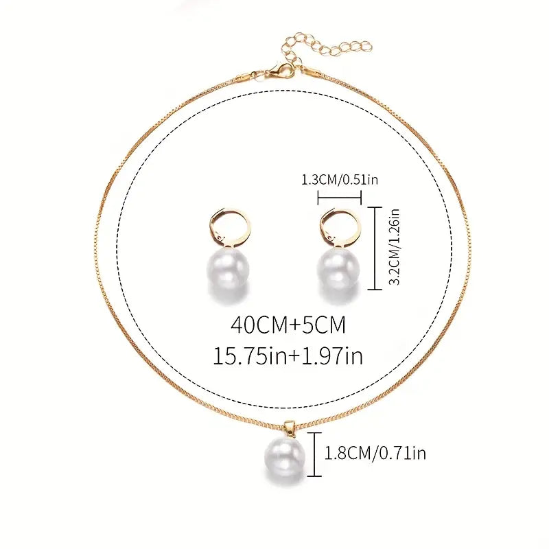 Goldfarben Grace Perlen-Schmuckset | Gold