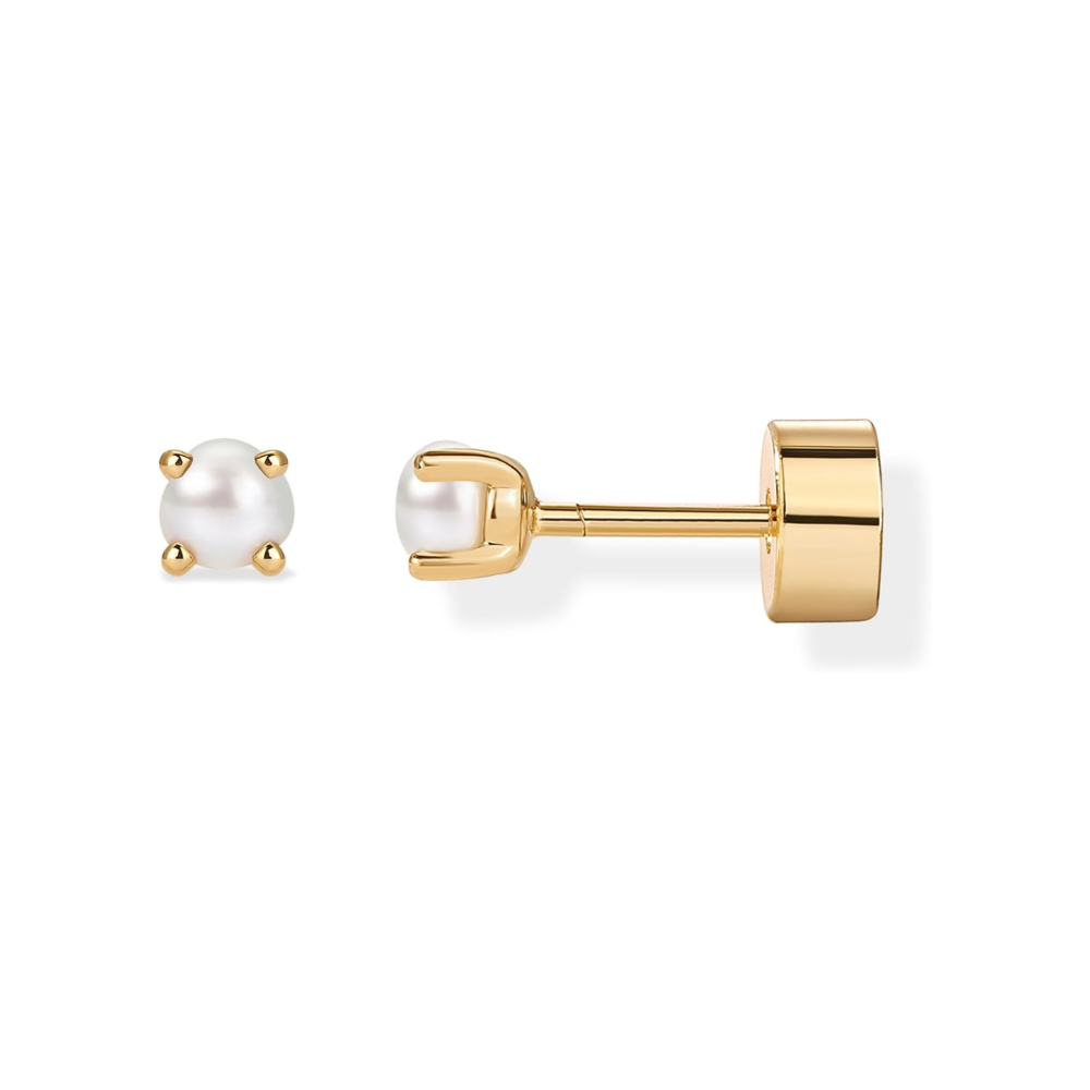 Zart Perlen-Ohrstecker | Gold