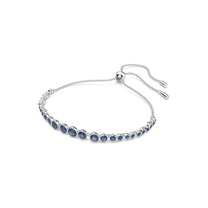 Rundschliff Saphir Tennisarmband | Weißgold
