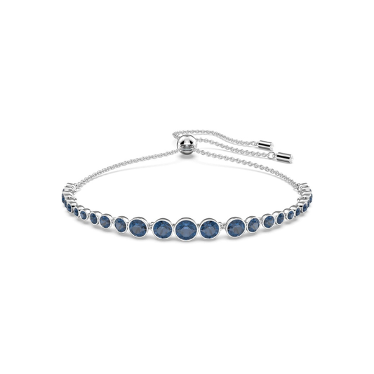 Rundschliff Saphir Tennisarmband | Weißgold