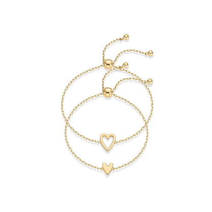 Strahlend Herz Armbänder | Gold