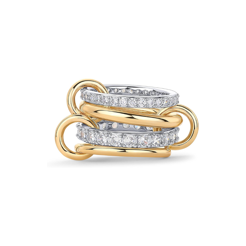 Verschlungen Stapel Ringe | Gold