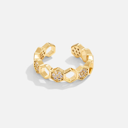 Gold Geometrisch Offen Ring