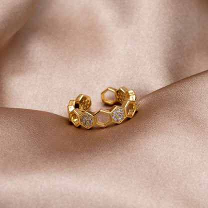 Gold Geometrisch Offen Ring