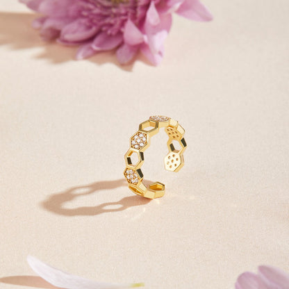 Gold Geometrisch Offen Ring