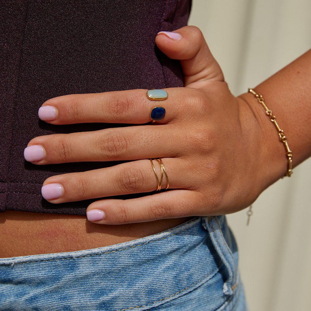 Gold Minimalist Wickel Ring