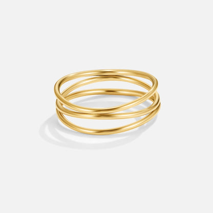 Gold Minimalist Wickel Ring