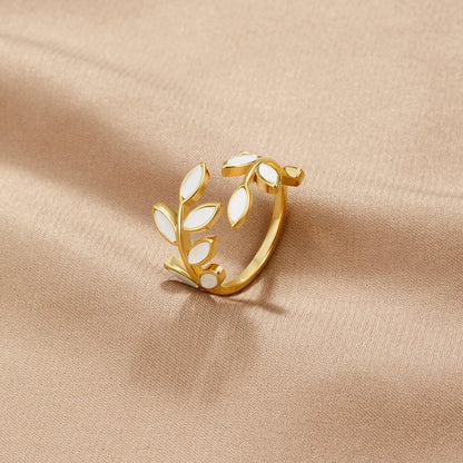 Gold Blatt Motiv Ring
