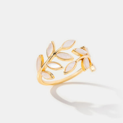 Gold Blatt Motiv Ring