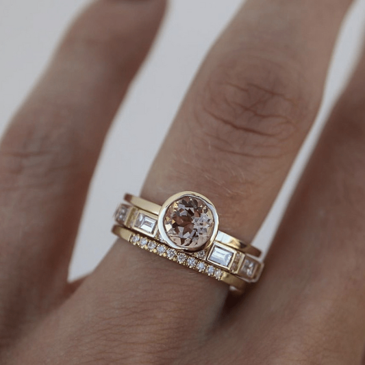 Gold Zargen Solitär Ring