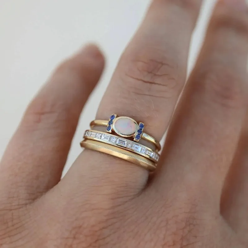Gold Gestapelt Zargen Ring-Set