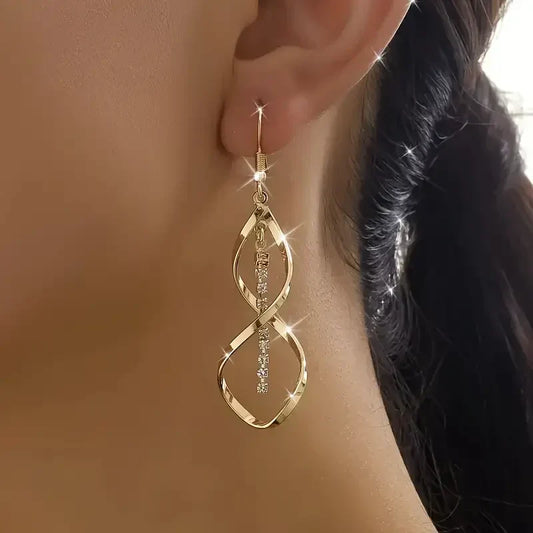 Sonnenstrahl Spirale Ohrringe | Gold