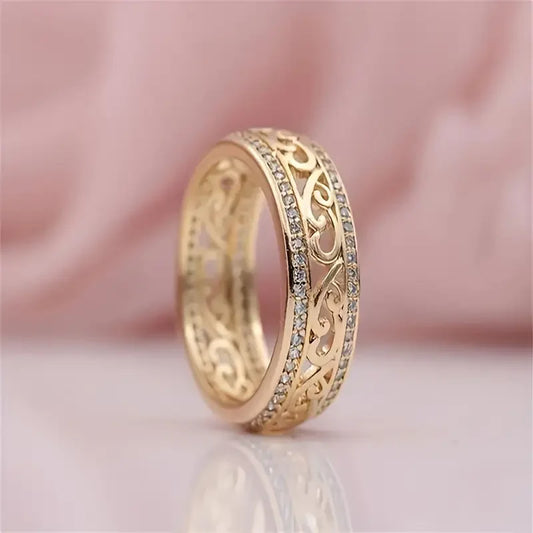 Glänzend Hohl Goldring | Gold