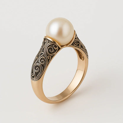Gold Filigran Perlenring