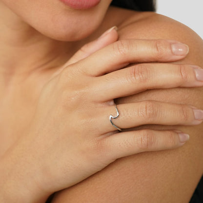 Silber Minimalist Offen Ring