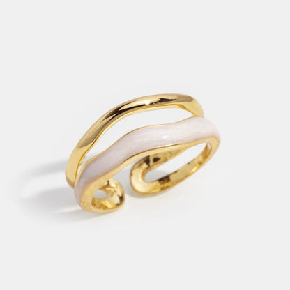 Gold Skulptural Wickel Ring