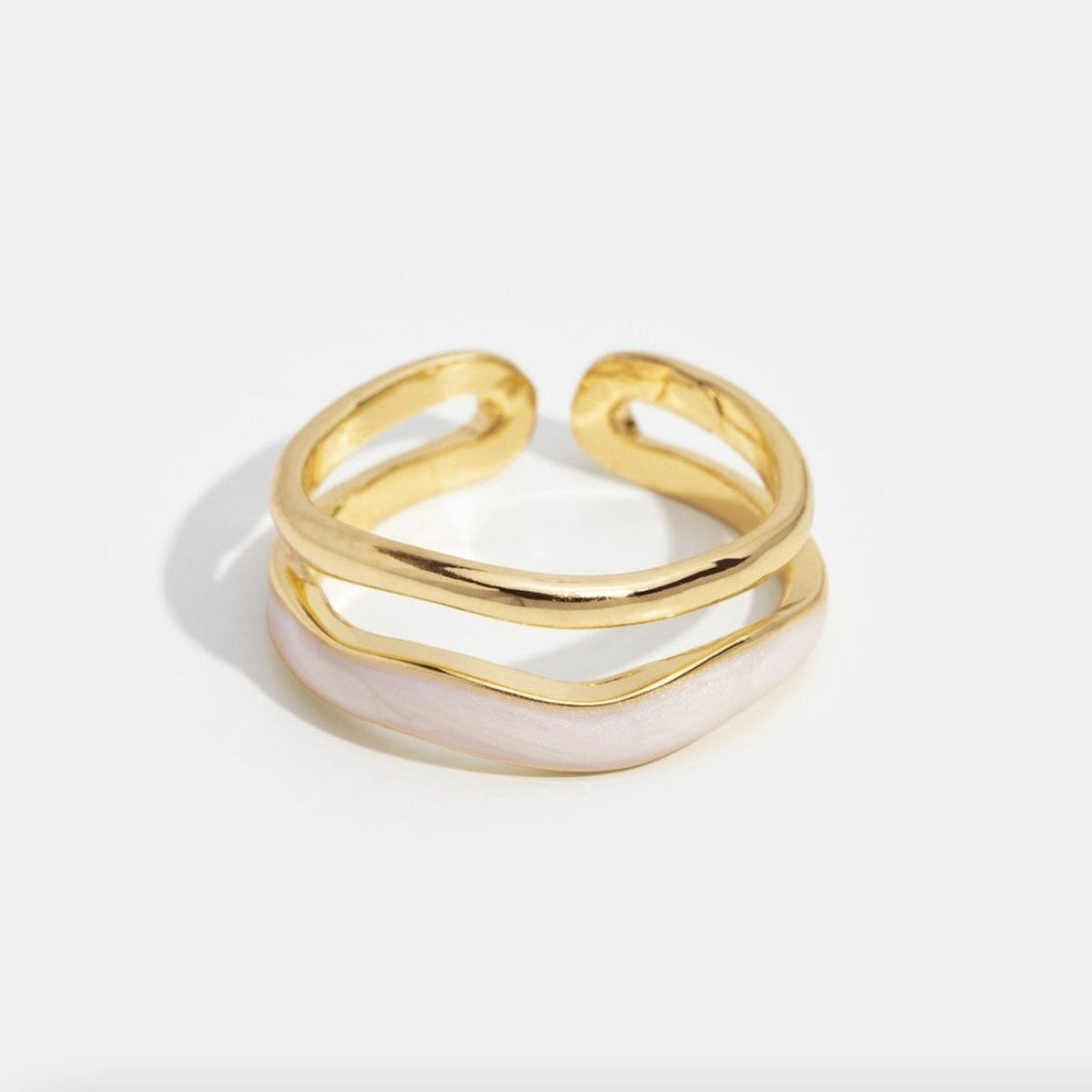 Gold Skulptural Wickel Ring