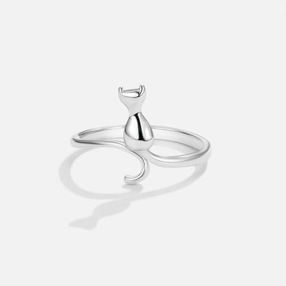 Silber Cat Motiv Ring