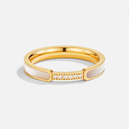 Gold Einlage Band Ring