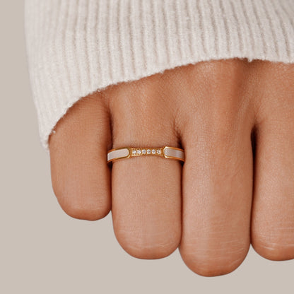 Gold Einlage Band Ring
