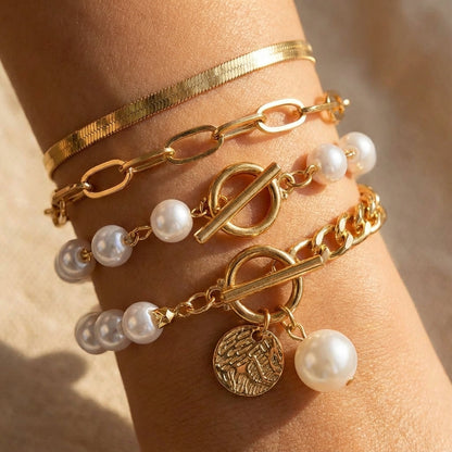 Premium Mehrreihig Perlenarmband-Set