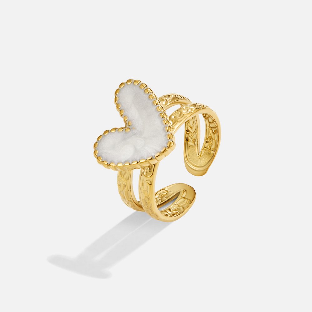 Gold Herz Motiv Ring