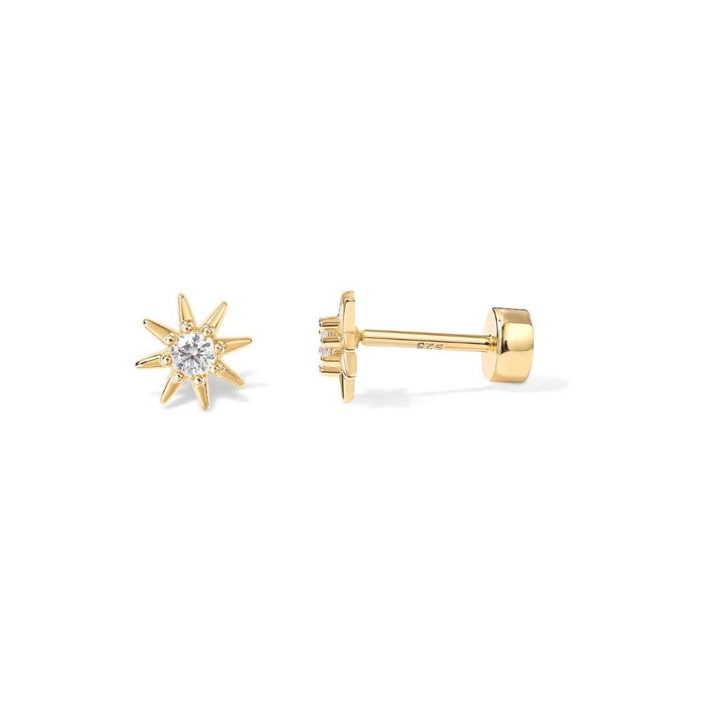 Sonnenstrahl Ohrringe | Gold