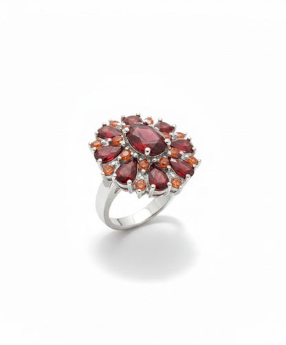 Scharlachrot Blütenblatt Ring | Gold
