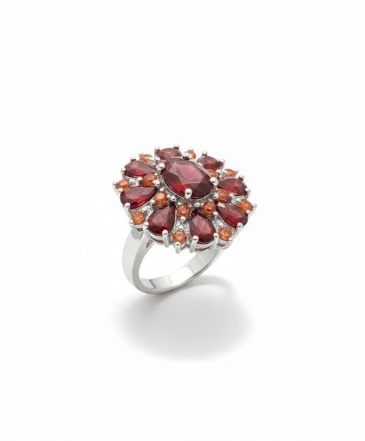 Scharlachrot Blütenblatt Ring | Gold