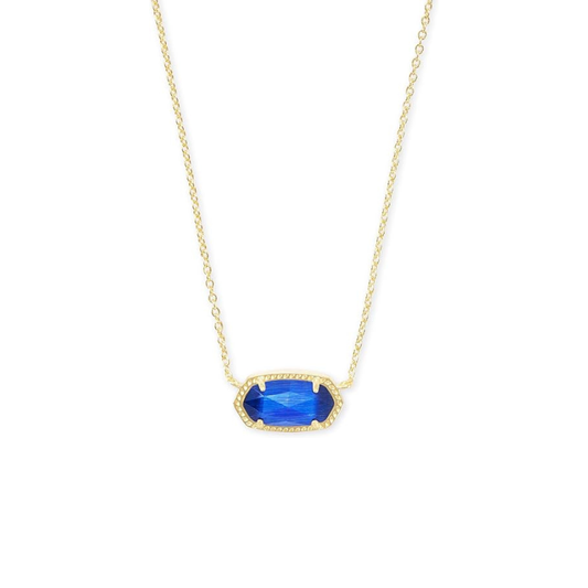 Klassisch Oval Saphir-Halskette | Gold